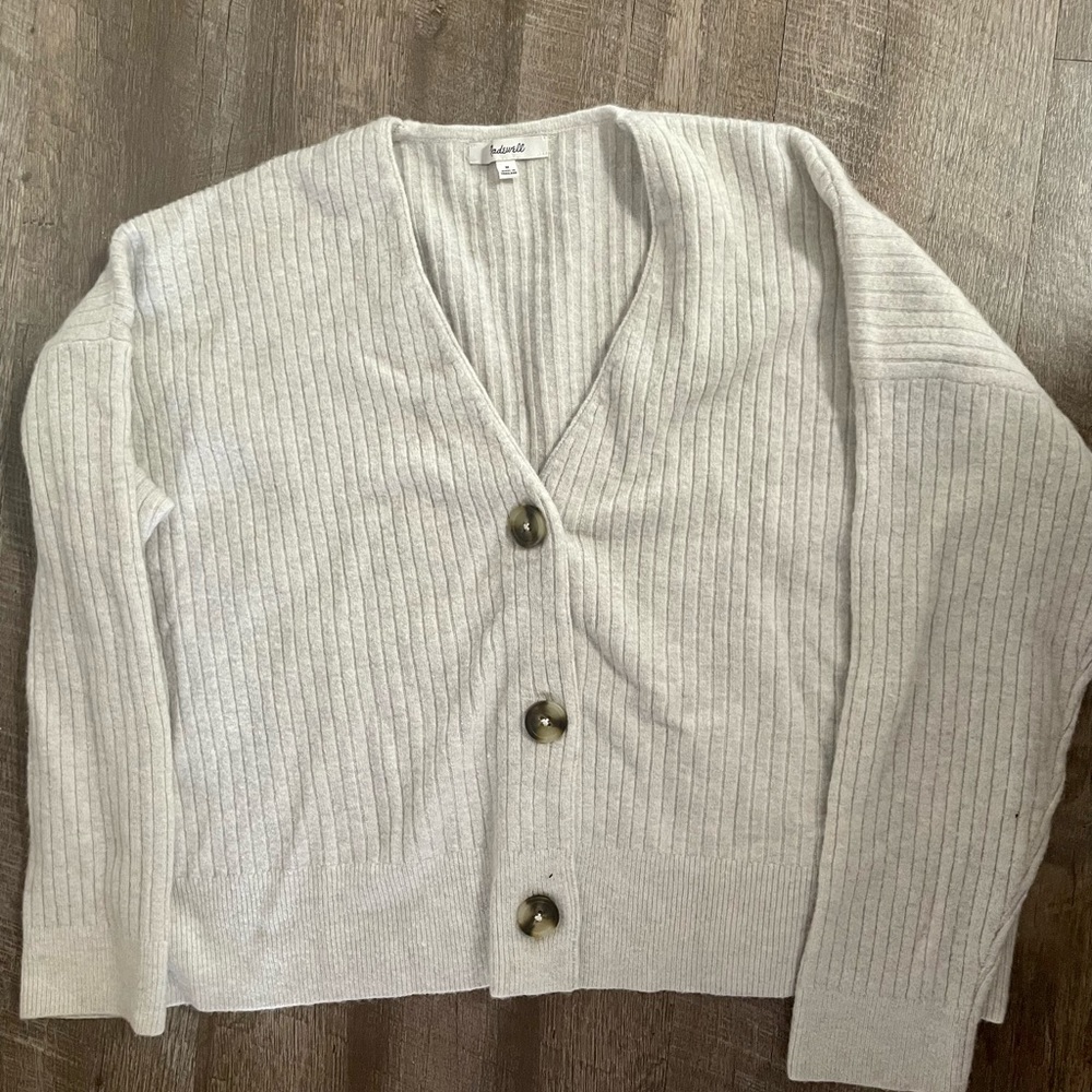 Madewell Cameron Ribbed Cardigan in Coziest Yarn
